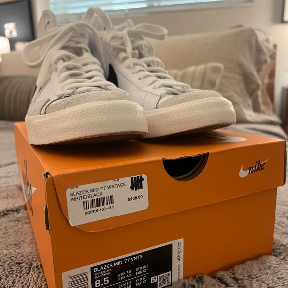 Nike - Blazer Mid "77 Vintage Size 8.5 - White, Black - Picture 2 of 11